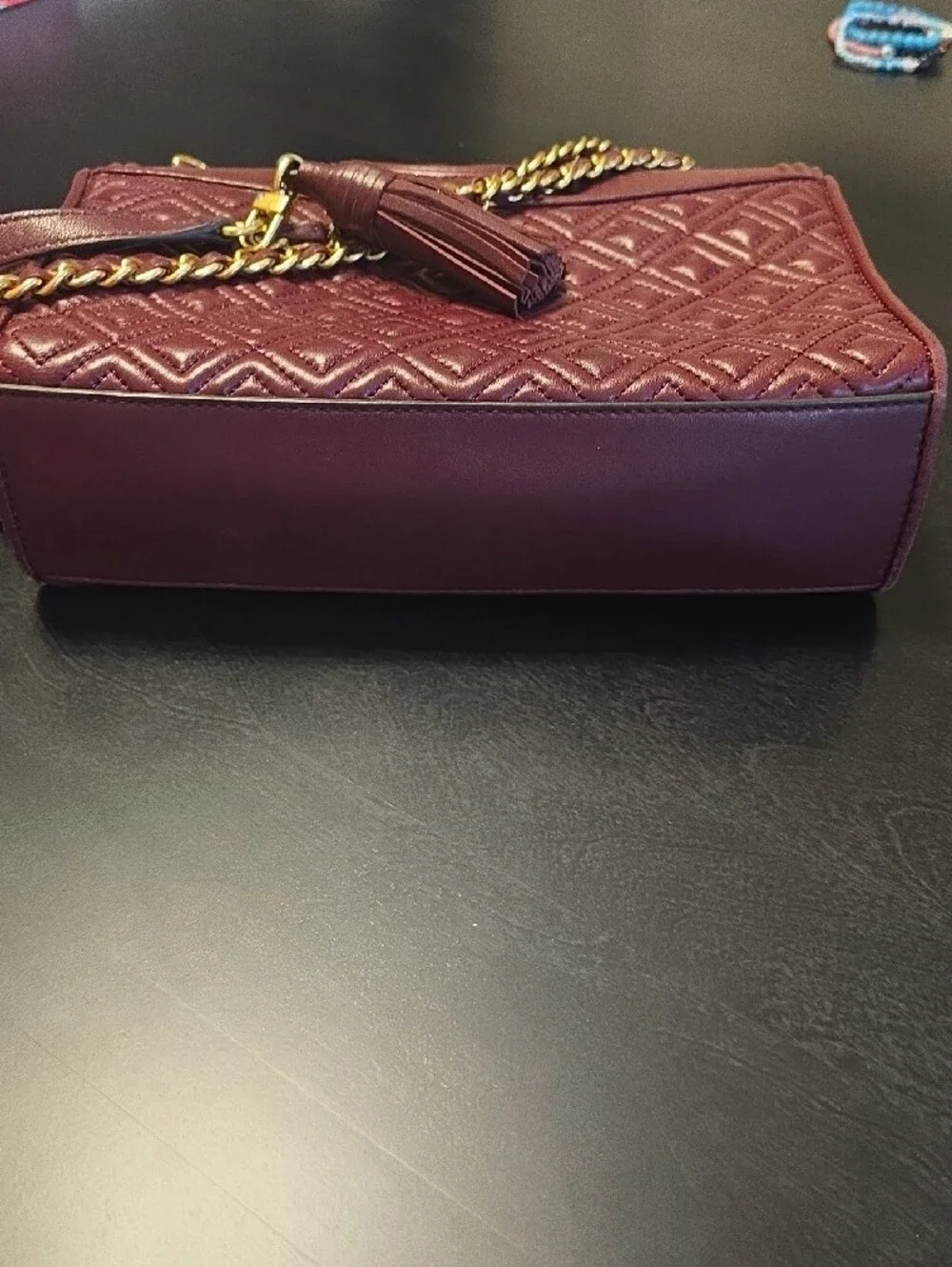 Tory Burch Fleming Shoulder Bag in Imperial Garnet- Excellent Condition